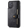 iPhone 11  iPhone 11 Buckle Zipper Shockproof Protective Case with Holder & Card Slots & Wallet & Lanyard & Photos Frame - Black