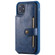 iPhone 11  iPhone 11 Buckle Zipper Shockproof Protective Case with Holder & Card Slots & Wallet & Lanyard & Photos Frame - Blue