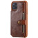 iPhone 11  iPhone 11 Buckle Zipper Shockproof Protective Case with Holder & Card Slots & Wallet & Lanyard & Photos Frame - Coffee