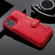 iPhone 11  iPhone 11 Buckle Zipper Shockproof Protective Case with Holder & Card Slots & Wallet & Lanyard & Photos Frame - Red