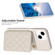 iPhone 11 BF25 Square Plaid Card Bag Holder Phone Case - Beige