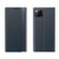 iPhone 11 Side Window Display Magnetic Suction Plain Grain Flip PU Leather + PC Case with Holder  - Dark Blue