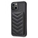 iPhone 11 BF26 Wave Pattern Card Bag Holder Phone Case - Black
