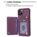 iPhone 11 BF26 Wave Pattern Card Bag Holder Phone Case - Dark Purple