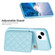 iPhone 11 BF25 Square Plaid Card Bag Holder Phone Case - Blue