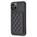 iPhone 11 BF25 Square Plaid Card Bag Holder Phone Case - Black
