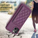 iPhone 11 BF25 Square Plaid Card Bag Holder Phone Case - Dark Purple