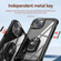 iPhone 11 TPU + PC Lens Protection Phone Case with Ring Holder - Black