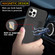 iPhone 11 Carbon Fiber Magnetic Card Bag TPU+PU Shockproof Back Cover Case with Holder & Card Slot & Photo Frame  - Black