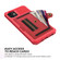 iPhone 11 ZM06 Card Bag TPU + Leather Phone Case  - Red