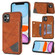 iPhone 11 Line Card Holder Phone Case  - Brown