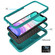 iPhone 11 Wave Pattern 3 in 1 Silicone+PC Shockproof Protective Case - Dark Sea Green