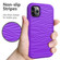 iPhone 11 Wave Pattern 3 in 1 Silicone+PC Shockproof Protective Case - Purple