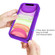 iPhone 11 Wave Pattern 3 in 1 Silicone+PC Shockproof Protective Case - Purple