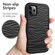 iPhone 11 Wave Pattern 3 in 1 Silicone+PC Shockproof Protective Case - Black