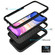 iPhone 11 Wave Pattern 3 in 1 Silicone+PC Shockproof Protective Case - Black
