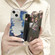 iPhone 11 Oil Painting Pattern Mirror Leather Phone Case - Subway