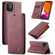 CaseMe-013 Multifunctional Horizontal Flip Leather Case with Card Slot & Holder & Wallet iPhone 11 - Wine