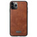 iPhone 11 SULADA Shockproof TPU + Handmade Leather Protective Case - Brown