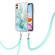 iPhone 11 Electroplating Marble Pattern IMD TPU Shockproof Case with Neck Lanyard - Green 003