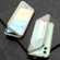 iPhone 11 Ultra Slim Double Sides Magnetic Adsorption Angular Frame Tempered Glass Magnet Flip Case - Gold