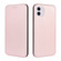 iPhone 11 Carbon Fiber Texture Horizontal Flip TPU + PC + PU Leather Case with Card Slot - Pink