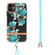 iPhone 11 Flowers Series TPU Phone Case with Lanyard  - Blue Rose