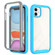 iPhone 11 Starry Sky Solid Color Series Shockproof PC + TPU Case with PET Film  - Sky Blue