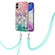 iPhone 11 Electroplating Pattern IMD TPU Shockproof Case with Neck Lanyard  - Colorful Scales