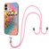 iPhone 11 Electroplating Pattern IMD TPU Shockproof Case with Neck Lanyard  - Dream Chasing Butterfly