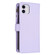 iPhone 11 9 Card Slots Zipper Wallet Leather Flip Phone Case - Light Purple