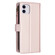 iPhone 11 9 Card Slots Zipper Wallet Leather Flip Phone Case - Rose Gold