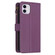 iPhone 11 9 Card Slots Zipper Wallet Leather Flip Phone Case - Dark Purple