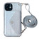 iPhone 11 Crocodile Texture Lanyard Card Slot Phone Case - Silver