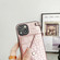 iPhone 11 Crocodile Texture Lanyard Card Slot Phone Case - Rose Gold