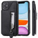 iPhone 11 Solid Color Double Buckle Zipper Shockproof Protective Case - Black