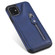 iPhone 11 Solid Color Double Buckle Zipper Shockproof Protective Case - Blue