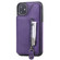 iPhone 11 Solid Color Double Buckle Zipper Shockproof Protective Case - Purple