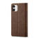 Frosted Anti-theft Brush Horizontal Flip Leather Case with Holder & Card Slots & Wallet iPhone 11 - Coffee