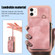 iPhone 11 Zipper Card Bag Back Cover Phone Case - Pink