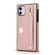 iPhone 11 Wrist Strap PU+TPU Shockproof Protective Case with Crossbody Lanyard & Holder & Card Slot - Rose Gold