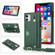 iPhone 11 Wrist Strap PU+TPU Shockproof Protective Case with Crossbody Lanyard & Holder & Card Slot - Green