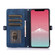 iPhone 11 Zipper Card Slot Buckle Wallet Leather Phone Case - Blue