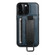 iPhone 11 Suteni H13 Card Wallet Wrist Strap Holder PU Phone Case - Blue