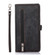 iPhone 11 Zipper Card Slot Buckle Wallet Leather Phone Case - Black