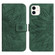 iPhone 11 Skin Feel Sun Flower Pattern Flip Leather Phone Case with Lanyard - Green