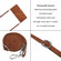 iPhone 11 Skin Feel Stripe Pattern Leather Phone Case with Lanyard - Brown