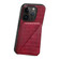 iPhone 11 Imitation Crocodile Leather Back Phone Case with Holder - Rose Red