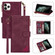 iPhone 11 Zipper Multi-card Slots Horizontal Flip PU Leather Case with Holder & Card Slots & Wallet & Lanyard & Photo Frame  - Wine Red