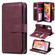 iPhone 11 Multifunctional Magnetic Copper Buckle Horizontal Flip Solid Color Leather Case with 10 Card Slots & Wallet & Holder & Photo Frame - Wine Red